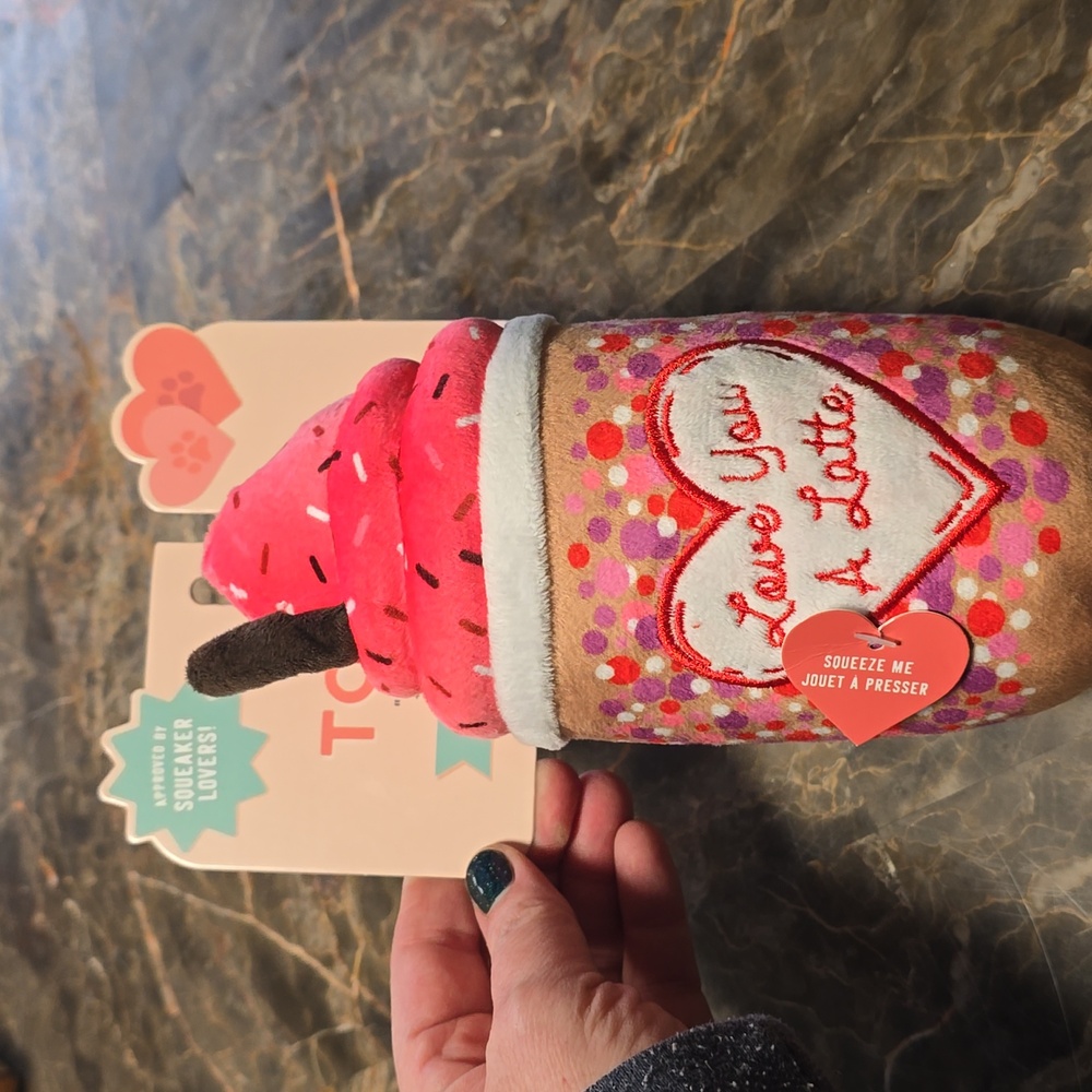 Fringe Dog Toy Love You A Latte NWT
